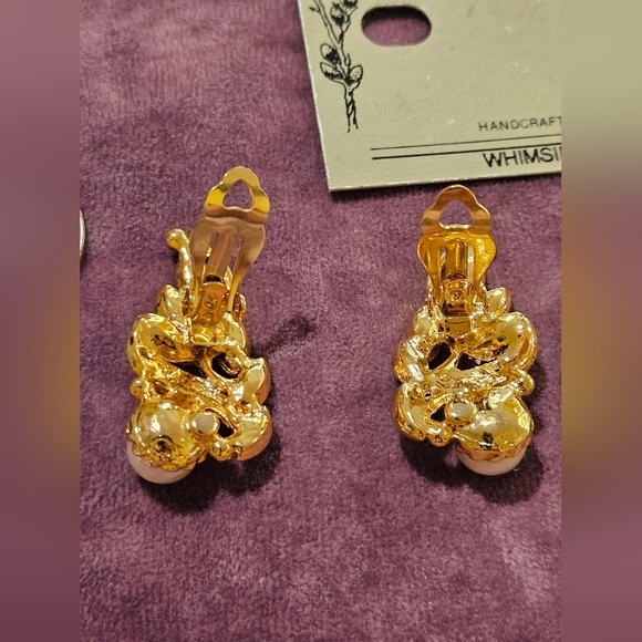 FANTASTIC vintage Mid Century Two-sisters Clip-on Earrings - Picture 7 of 7